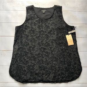NWT - Halogen - Women’s Black Sleeveless Blouse
